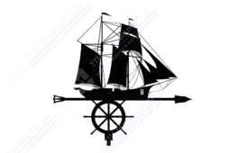 Флюгер BORGE Парусник 700 435 RAL9005 черный антрацит