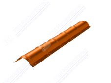 Конек металлочерепичный 0,45 2м стандарт ПЭ RAL2004 оранжевый К-513