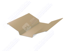 Планка ендовы верхняя 86 80 0,45 2м стандарт ПЭ RAL1015 светлая слон кость К-508