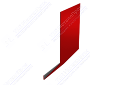 Планка карнизная 100 65 0,45 2м стандарт ПЭ RAL3020 красный насыщенный К-509