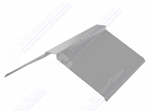 Планка конька плоского 150 150 0,45 3м стандарт ПЭ RAL9002 серо-белый К-512