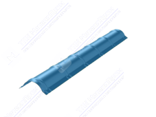 Конек металлочерепичный 0,45 2м стандарт ПЭ RAL5012 голубой К-513