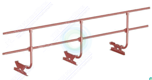 Ограждение кровельное BORGE 90см 3м RAL3003 рубин